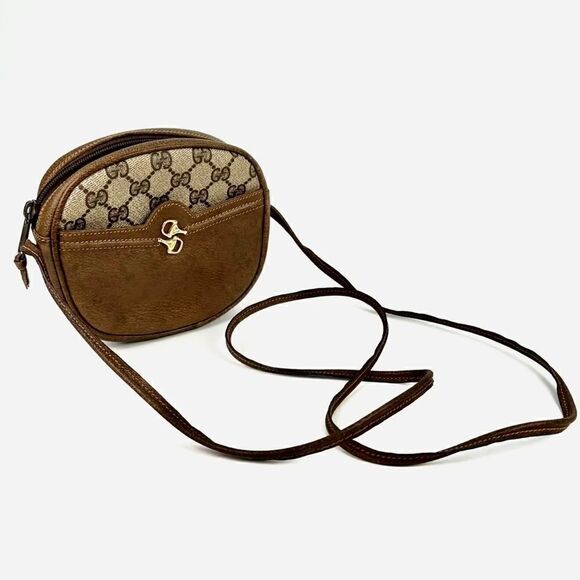 GUCCI Vintage Horsebit Pvc leather Shoulder/Crossbody Bag 💼 - Picture 1 of 17
